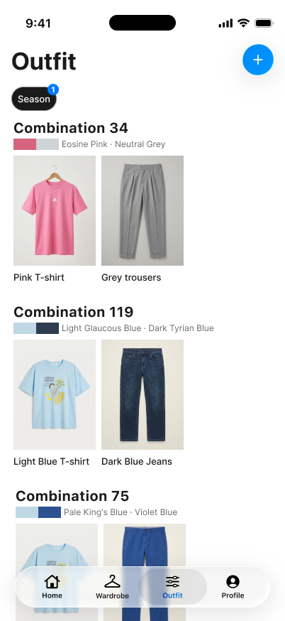 Outfits filtered by summer, with Wada colour combinations