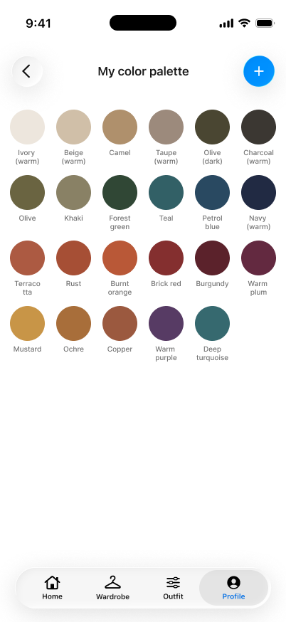 Profile: my colour palette