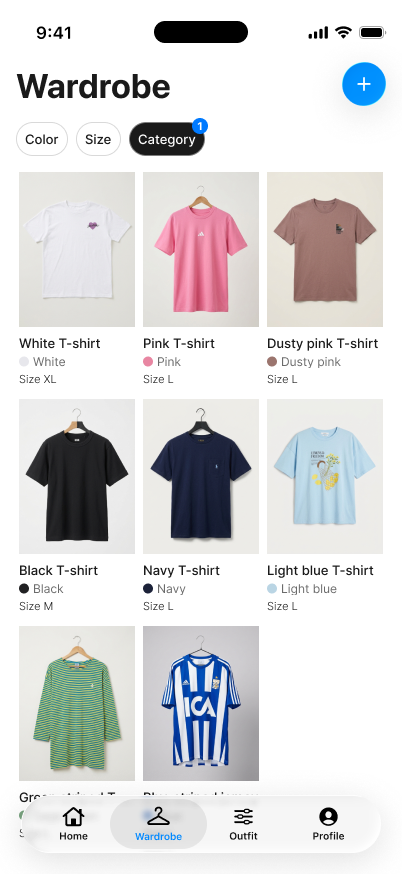 Wardrobe filtered by T-shirts